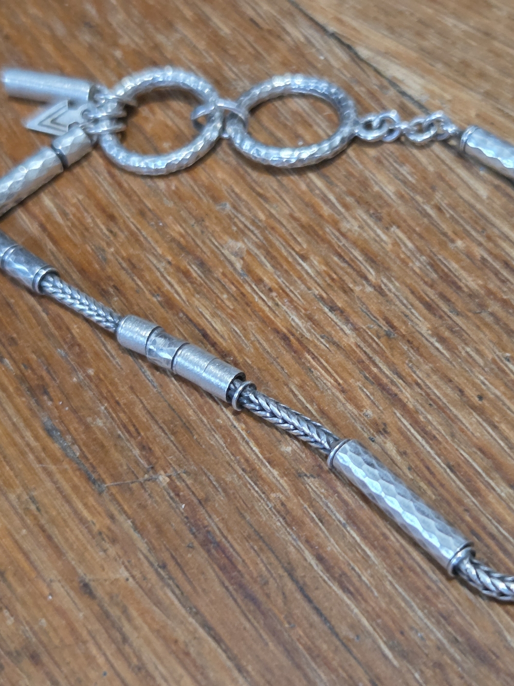 Silpada Sterling Silver Toggle Bracelet - Textured Link Design - Picture 3 of 5
